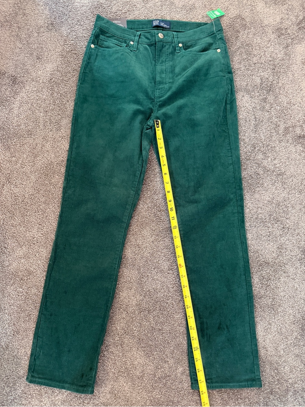 GAP NWT Dark Green Corduroy Vintage Slim  Pants